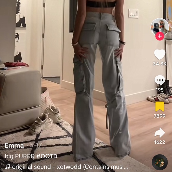 Zara TRF Cargo mid rise jeans - Picture 3 of 6